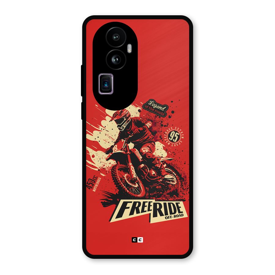 Free Ride Metal Back Case for Oppo Reno10 Pro Plus