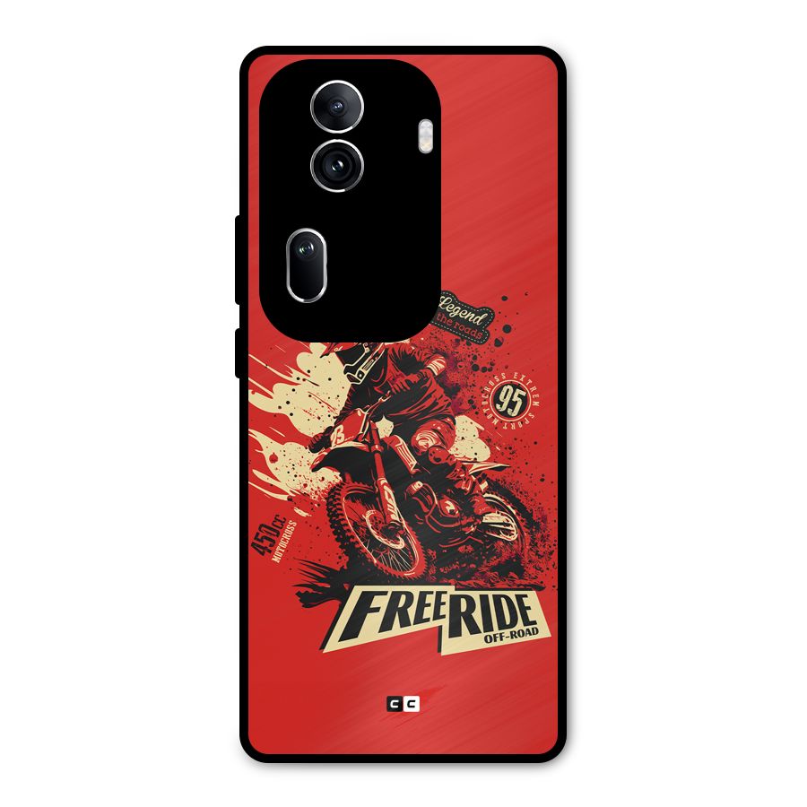 Free Ride Metal Back Case for Oppo Reno11 Pro 5G
