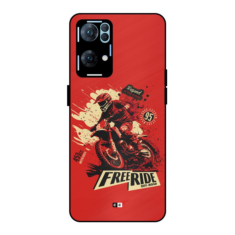Free Ride Metal Back Case for Oppo Reno7 Pro 5G