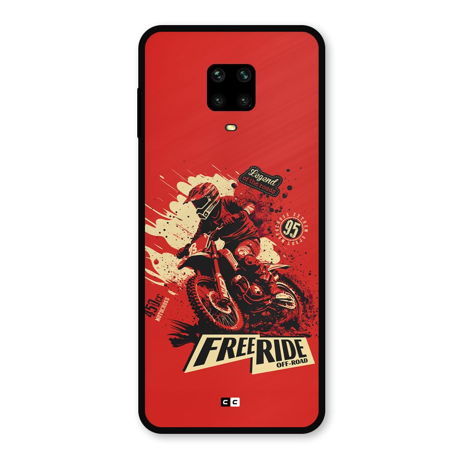 Free Ride Metal Back Case for Poco M2 Pro