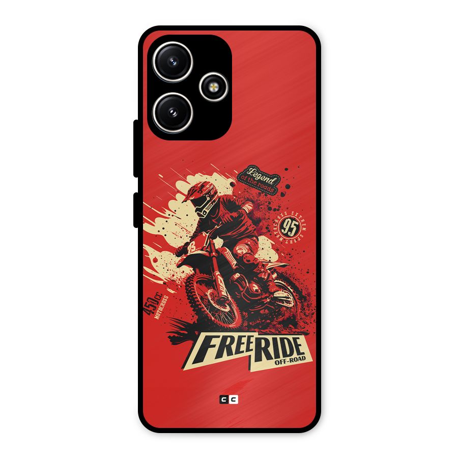 Free Ride Metal Back Case for Poco M6 Pro