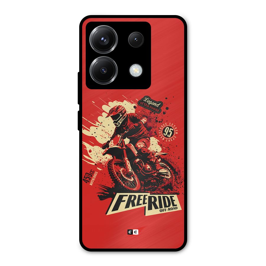 Free Ride Metal Back Case for Poco X6