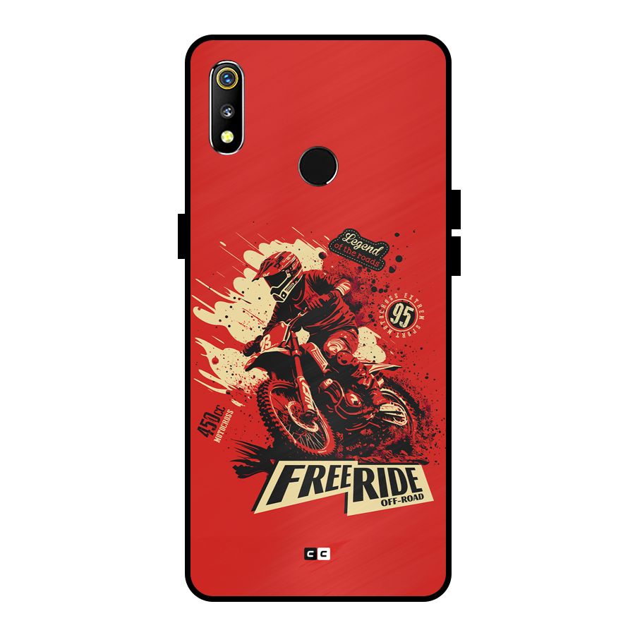 Free Ride Metal Back Case for Realme 3i