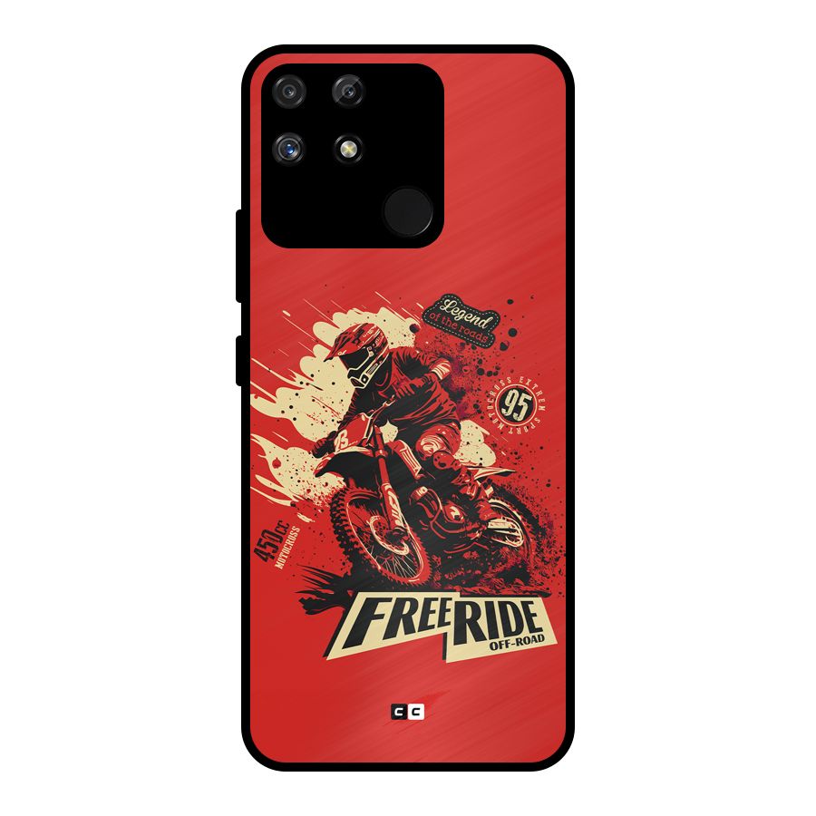 Free Ride Metal Back Case for Realme Narzo 50A