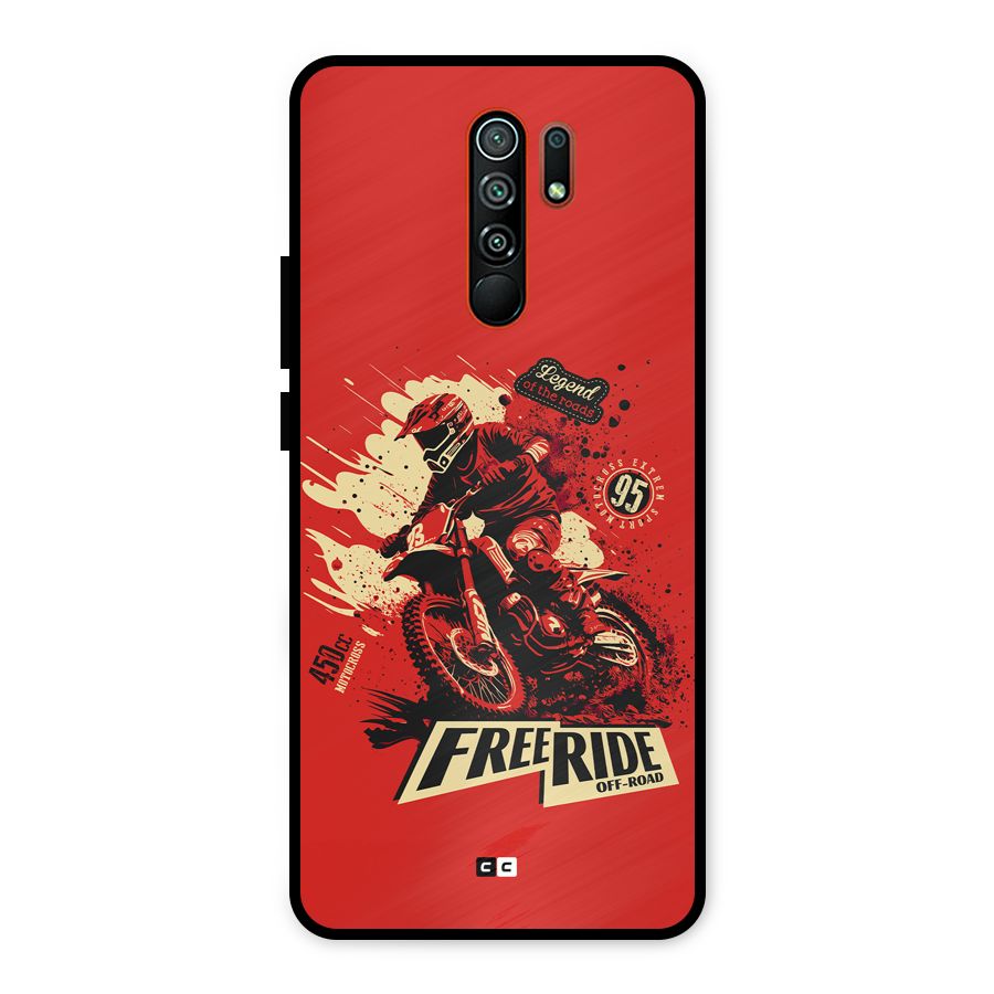 Free Ride Metal Back Case for Redmi 9 Prime