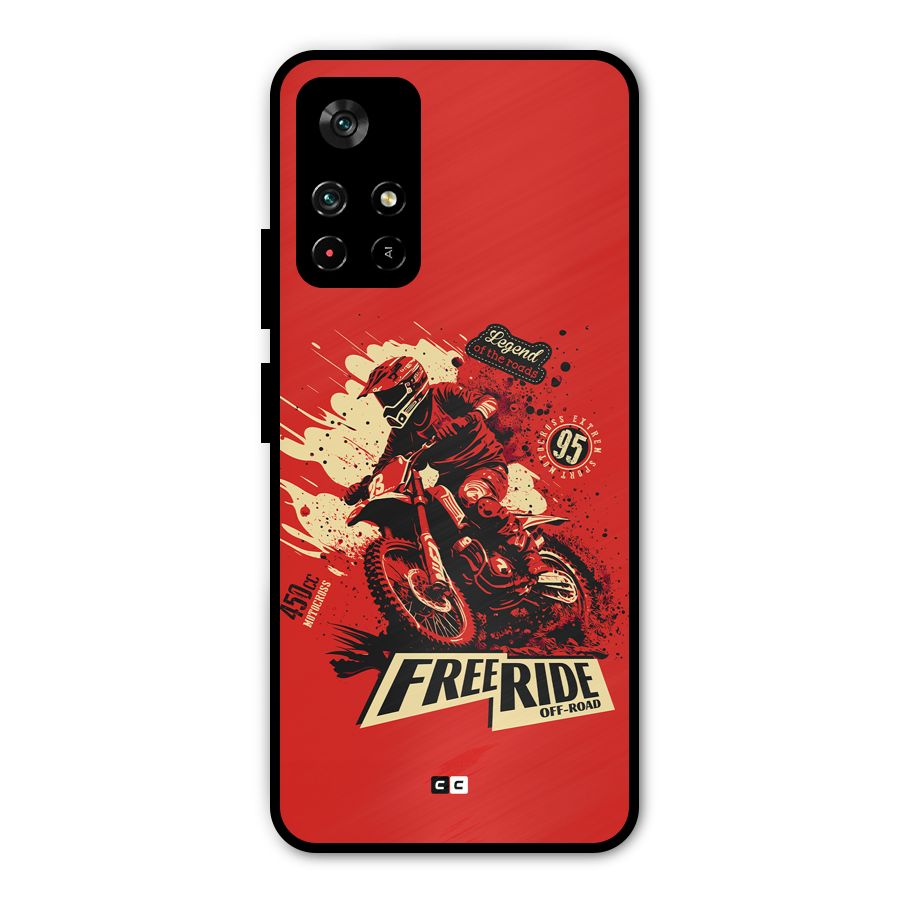 Free Ride Metal Back Case for Redmi Note 11T 5G
