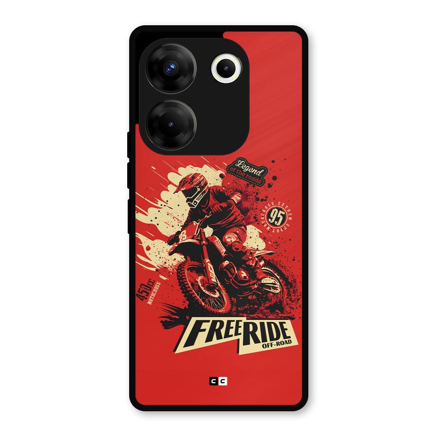 Free Ride Metal Back Case for Tecno Camon 20 Pro