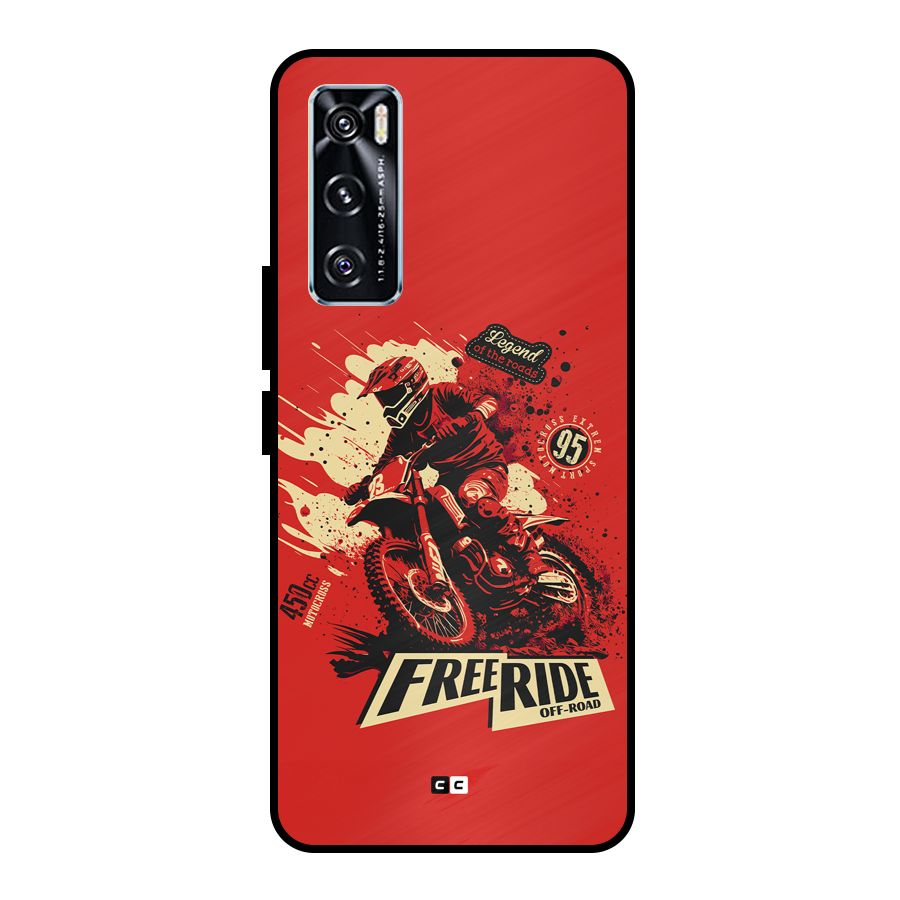 Free Ride Metal Back Case for Vivo V20 SE