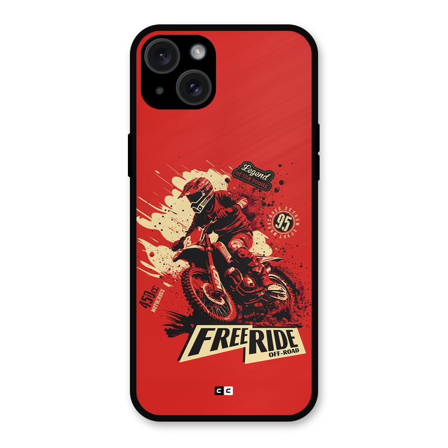 Free Ride Metal Back Case for iPhone 15 Plus