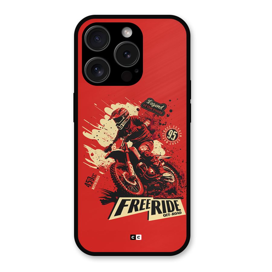 Free Ride Metal Back Case for iPhone 15 Pro