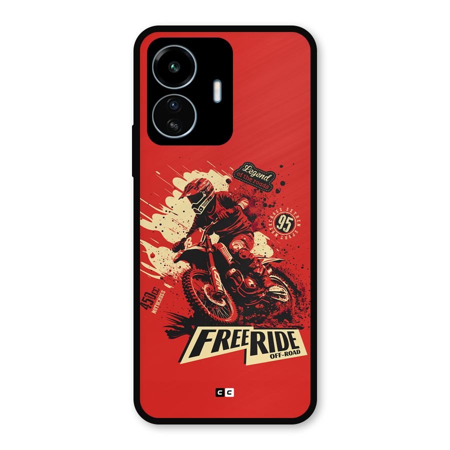 Free Ride Metal Back Case for vivo iQOO Z6 Lite 5G