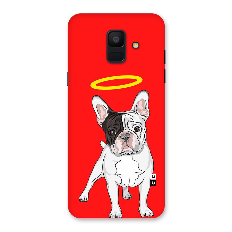 French Cute Angel Doggo Back Case for Galaxy A6 (2018)
