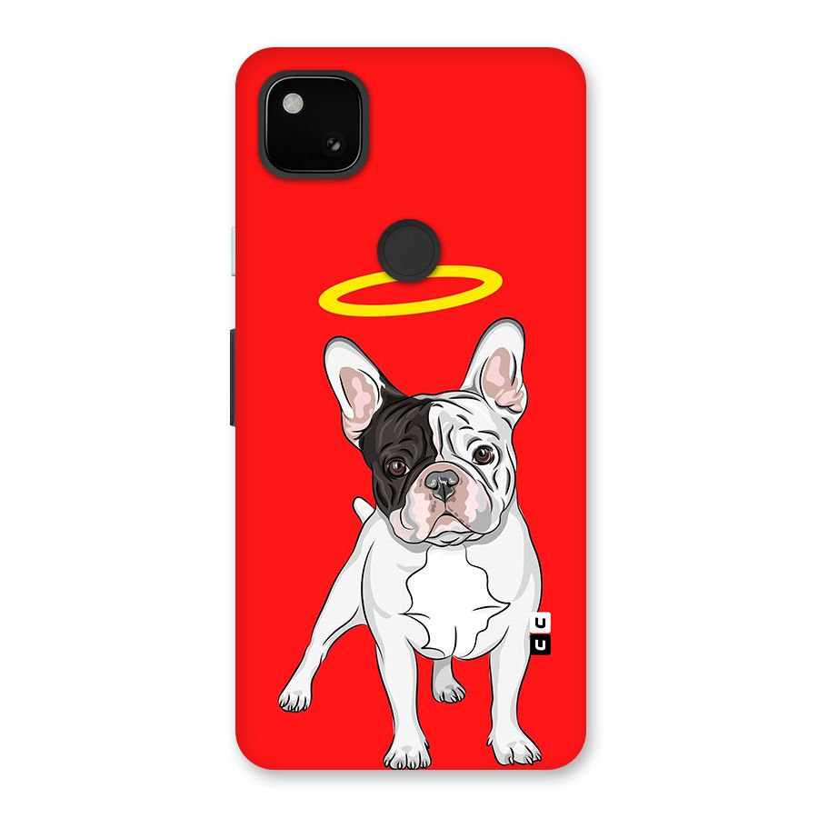 French Cute Angel Doggo Glass Back Case for Google Pixel 4a