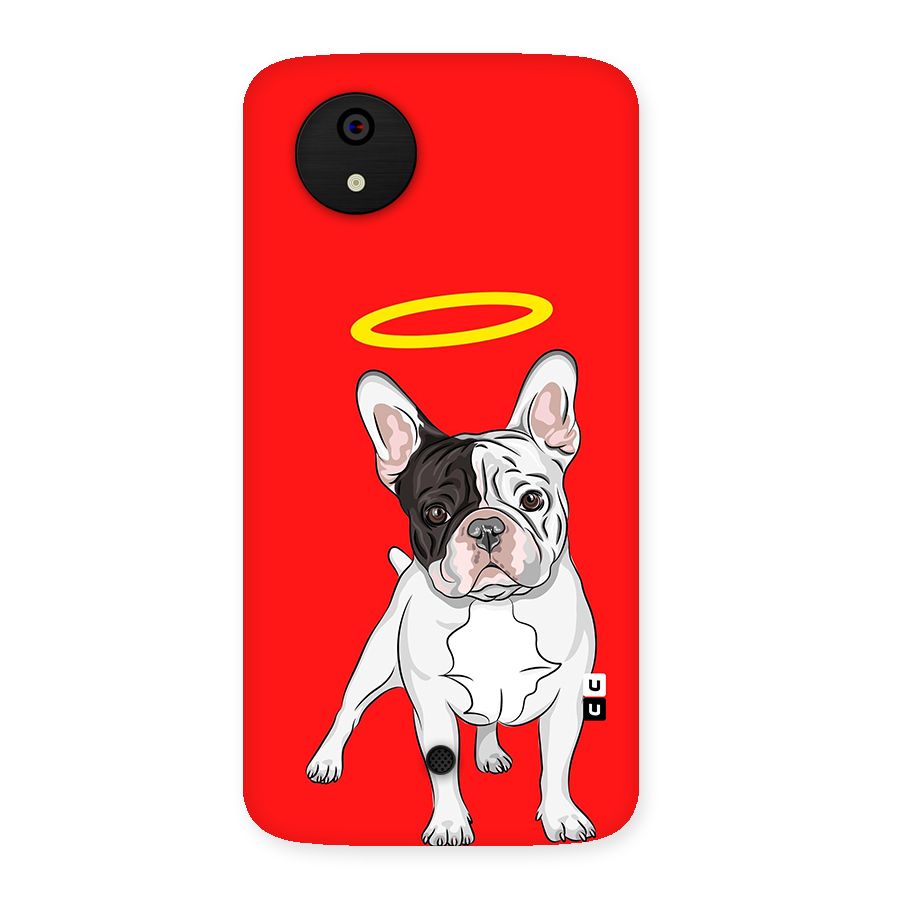 French Cute Angel Doggo Back Case for Micromax Canvas A1