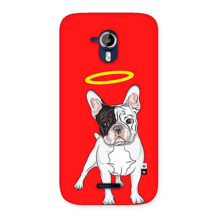 French Cute Angel Doggo Back Case for Micromax Canvas Magnus A117