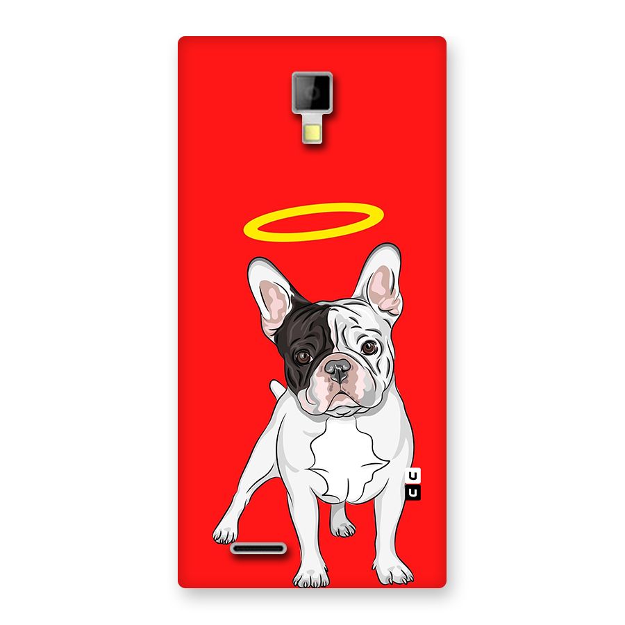 French Cute Angel Doggo Back Case for Micromax Canvas Xpress A99