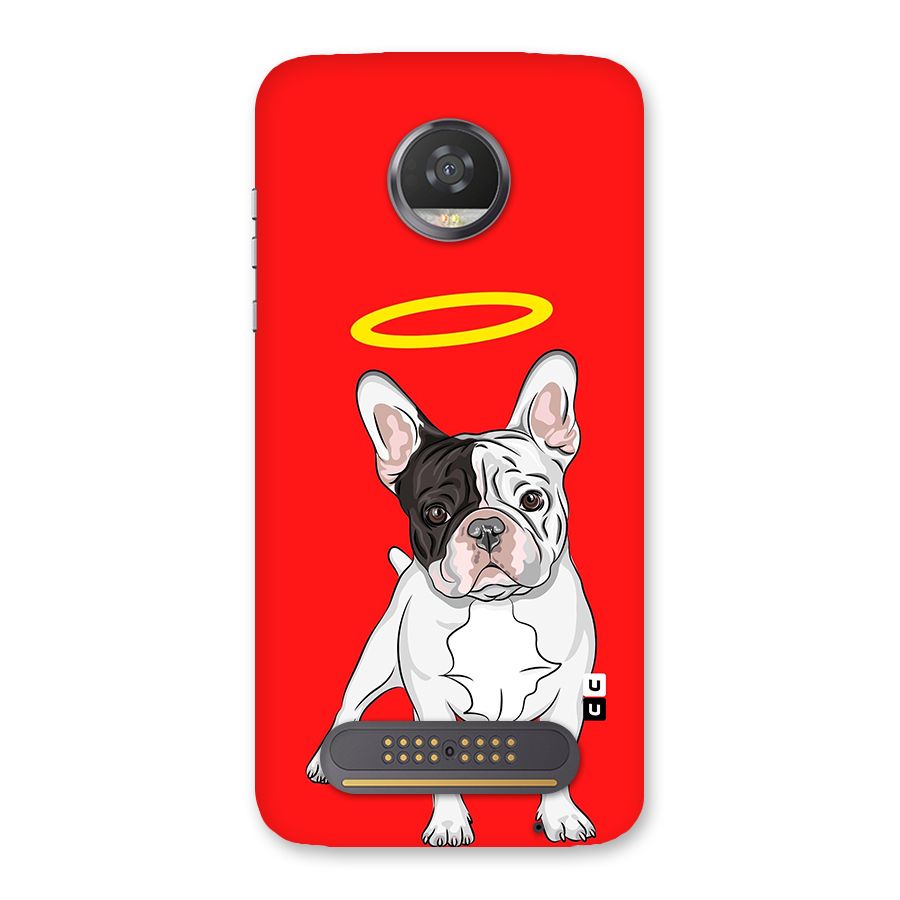 French Cute Angel Doggo Back Case for Moto Z2 Play