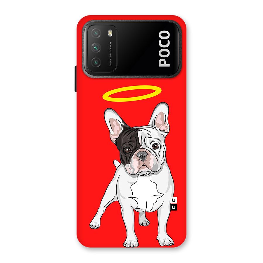 French Cute Angel Doggo Back Case for Poco M3