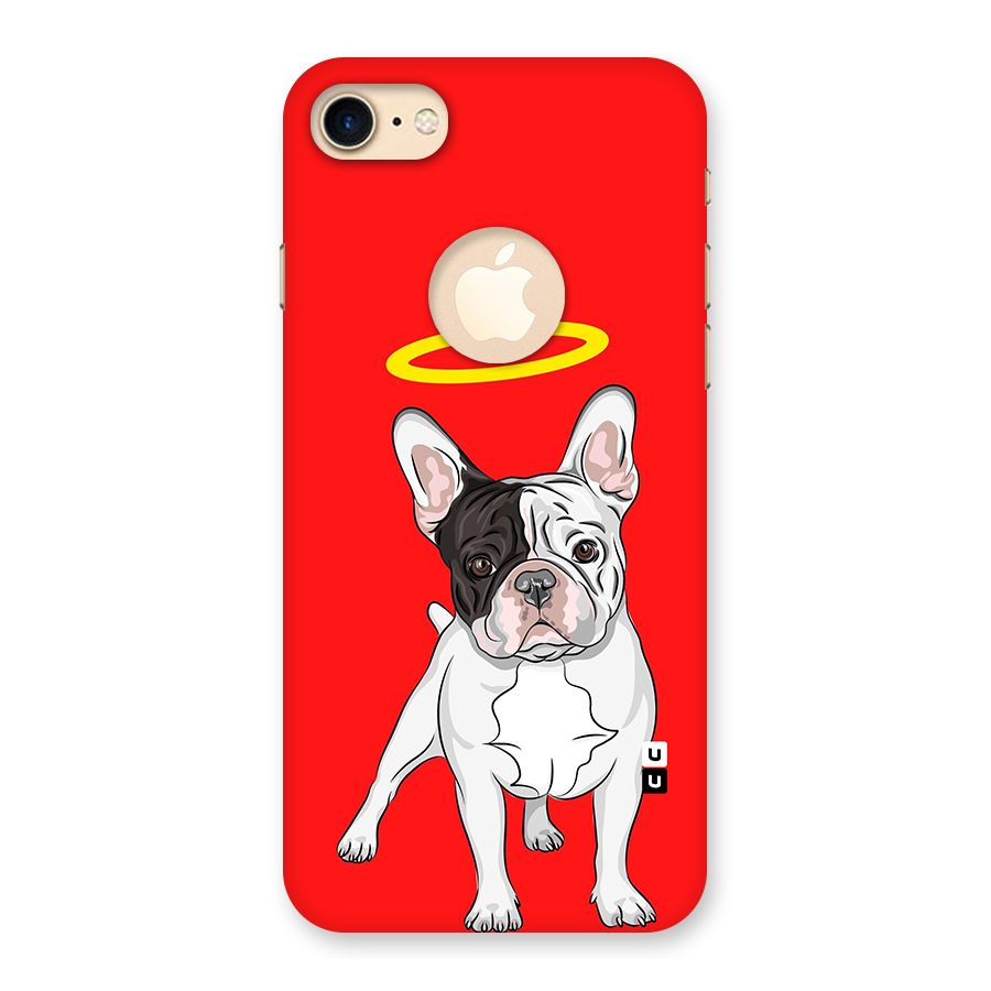 French Cute Angel Doggo Back Case for iPhone 7 Logo Cut