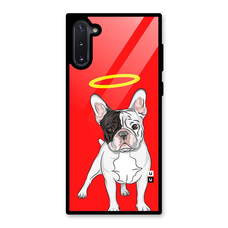 French Cute Angel Doggo Glass Back Case for Galaxy Note 10