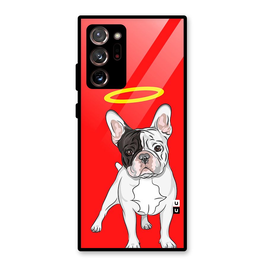 French Cute Angel Doggo Glass Back Case for Galaxy Note 20 Ultra