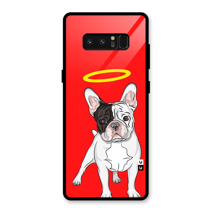 French Cute Angel Doggo Glass Back Case for Galaxy Note 8
