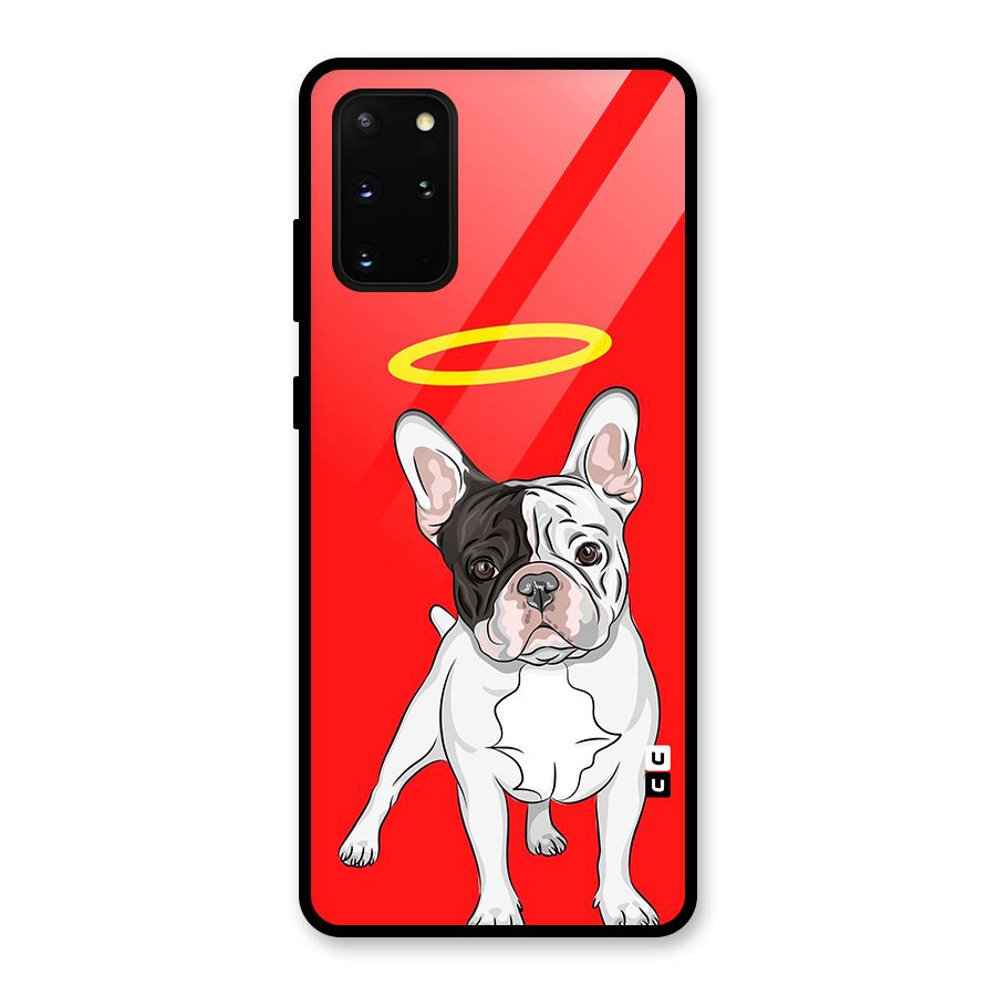 French Cute Angel Doggo Glass Back Case for Galaxy S20 Plus