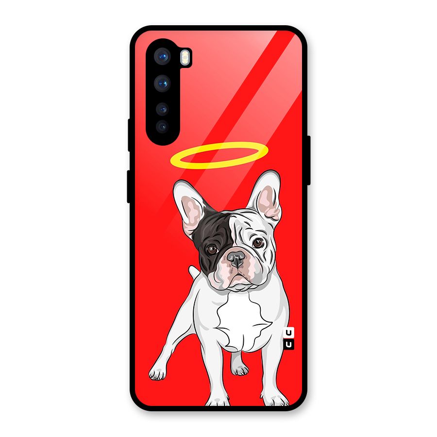French Cute Angel Doggo Glass Back Case for OnePlus Nord