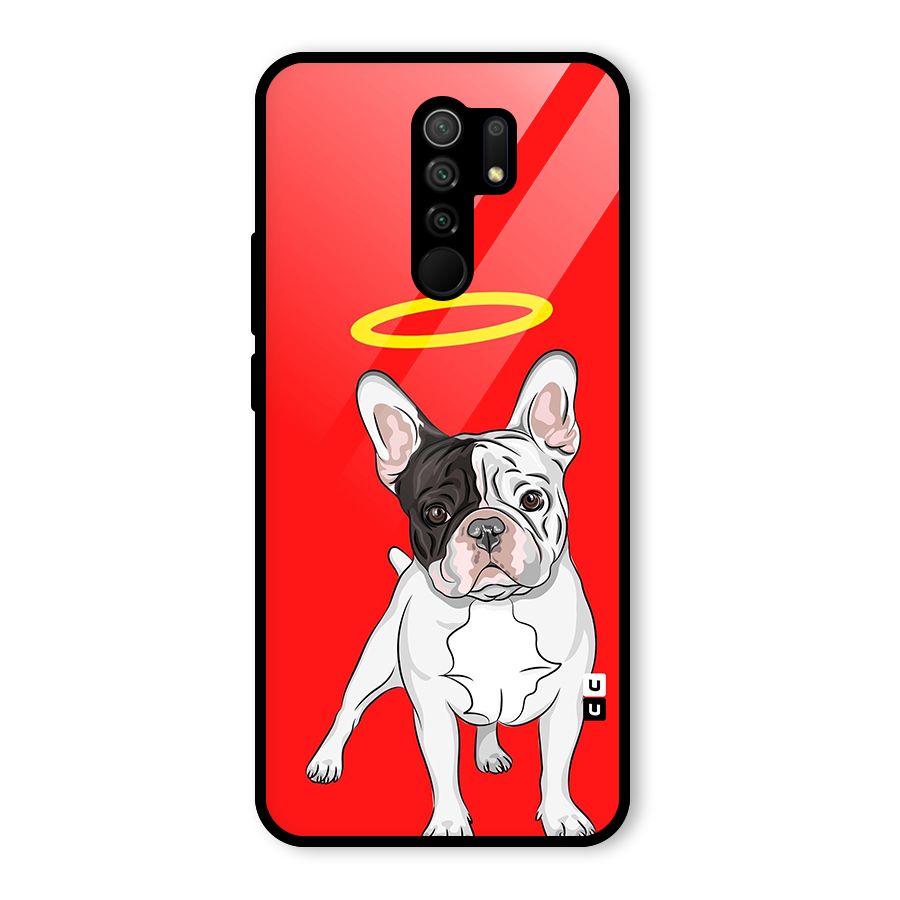 French Cute Angel Doggo Glass Back Case for Poco M2