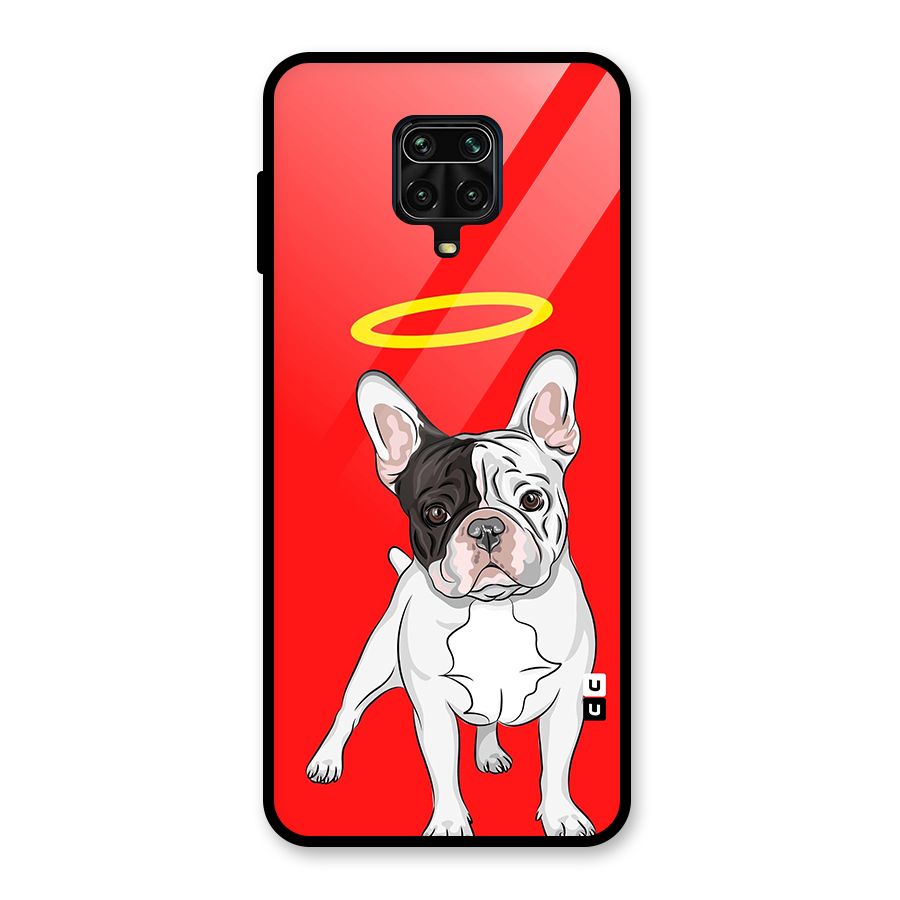 French Cute Angel Doggo Glass Back Case for Poco M2 Pro