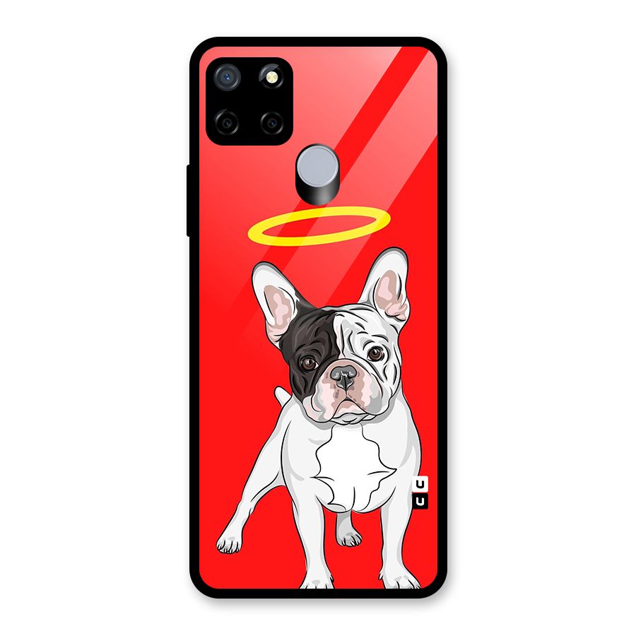 French Cute Angel Doggo Glass Back Case for Realme Narzo 20