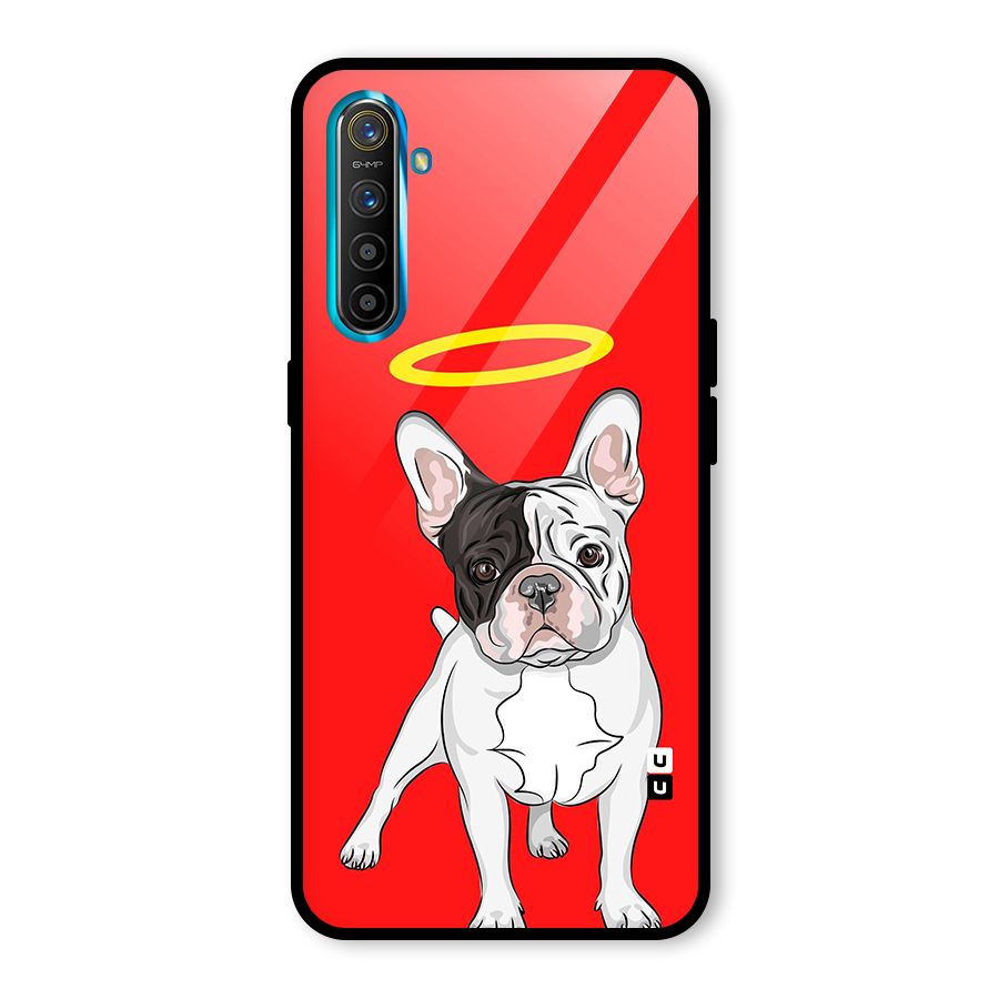 French Cute Angel Doggo Glass Back Case for Realme X2