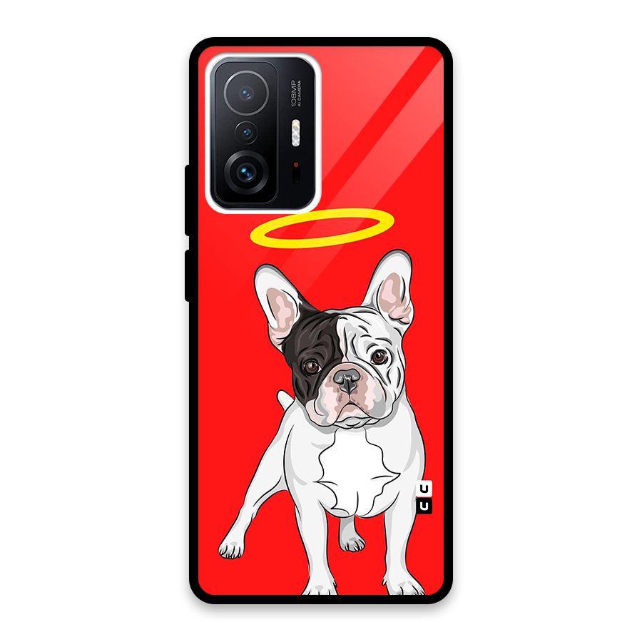 French Cute Angel Doggo Glass Back Case for Xiaomi 11T Pro