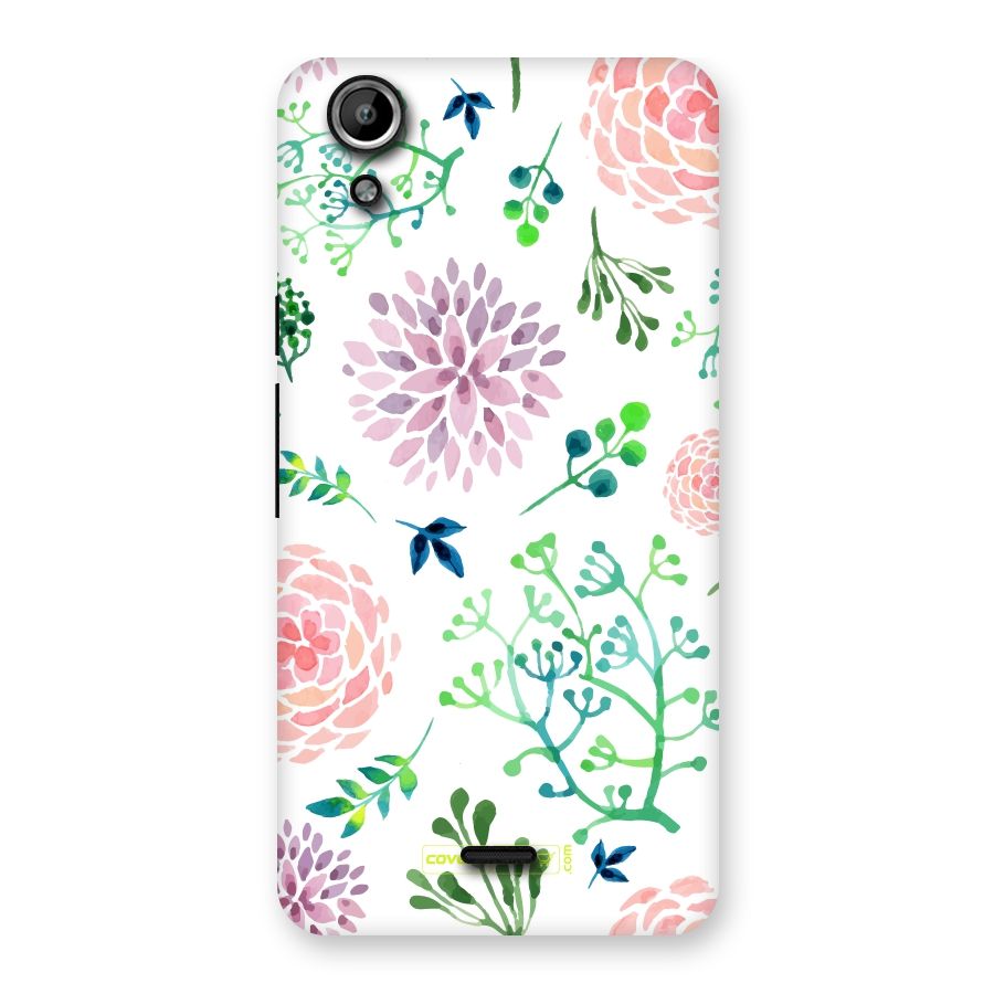 Fresh Floral Back Case for Micromax Canvas Selfie Lens Q345