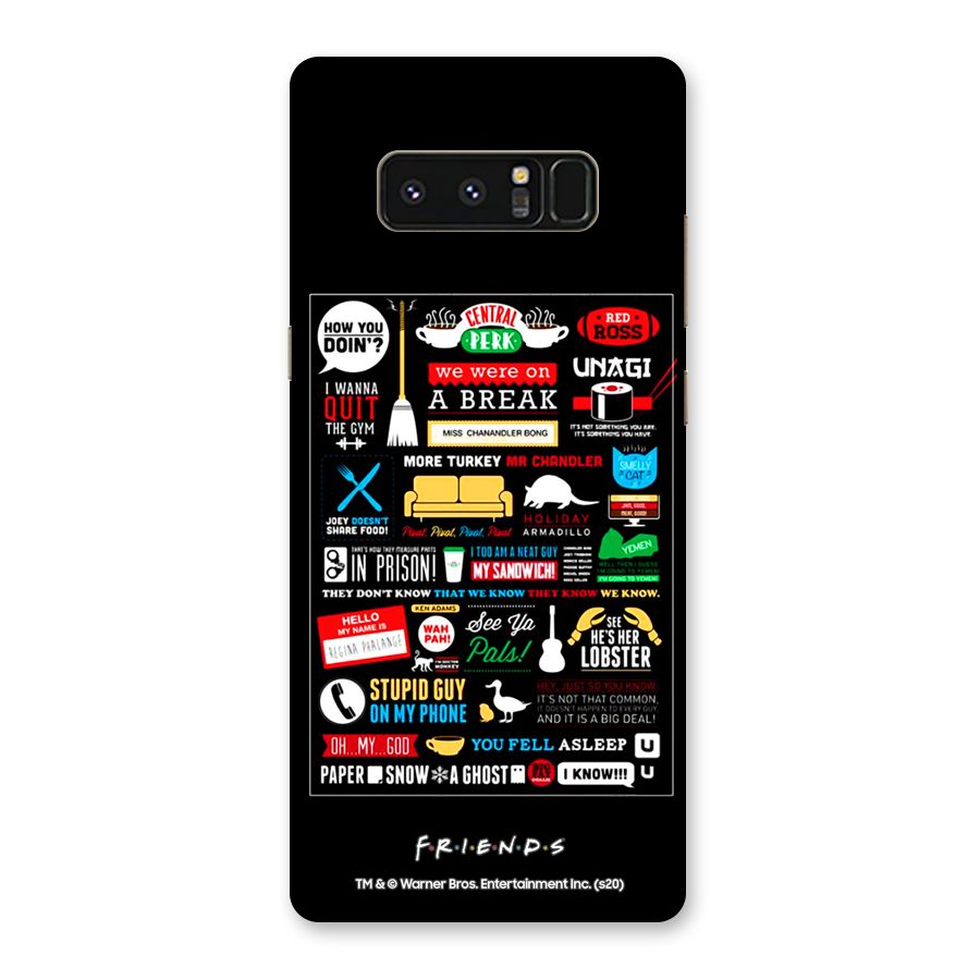 Friends Infographic Glass Back Case for Galaxy Note 8
