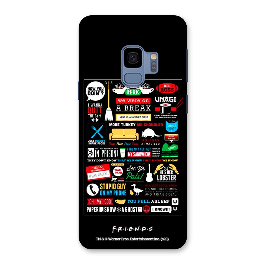 Friends Infographic Glass Back Case for Galaxy S9