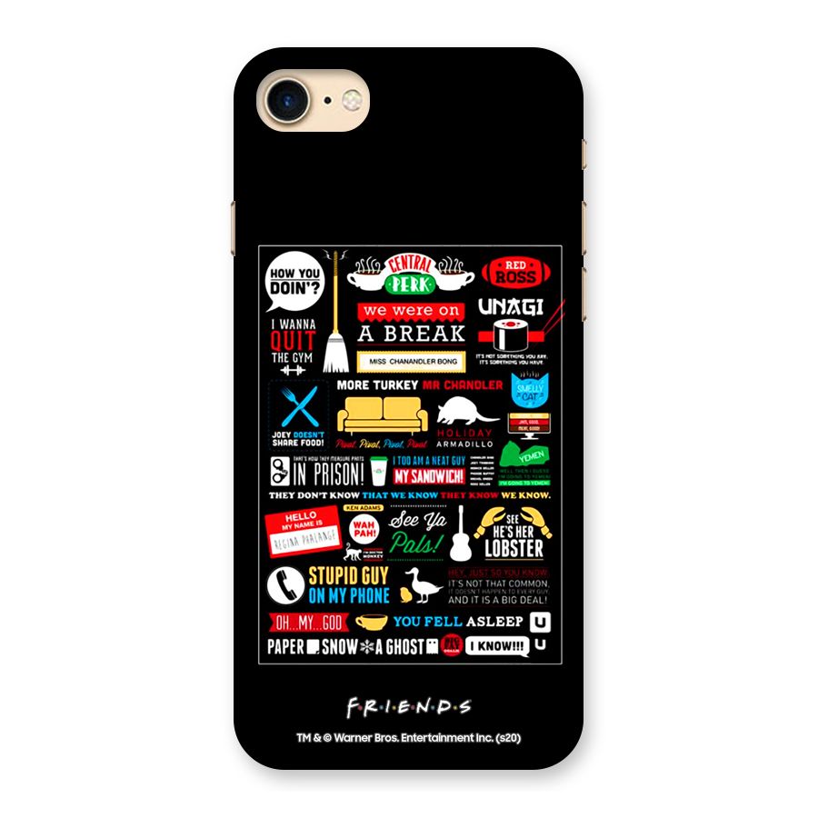 Friends Infographic Glass Back Case for iPhone 7