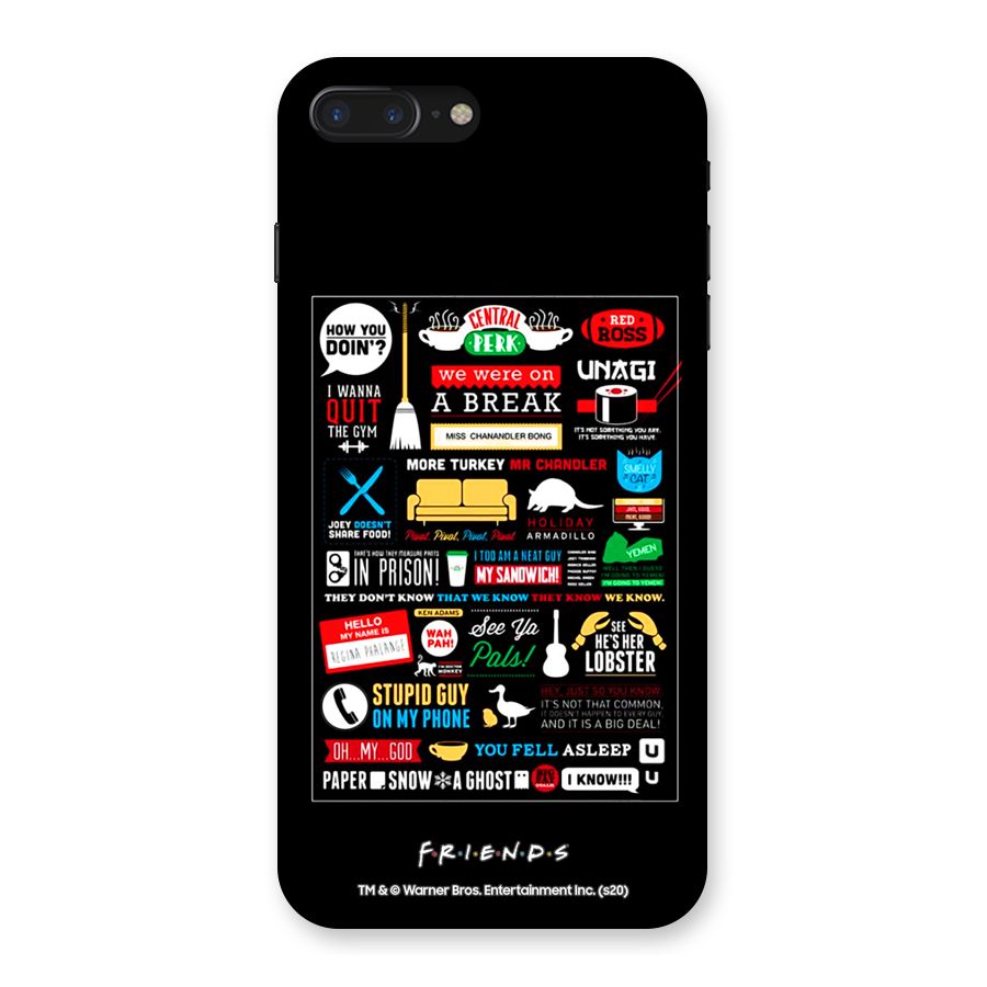 Friends Infographic Glass Back Case for iPhone 7 Plus