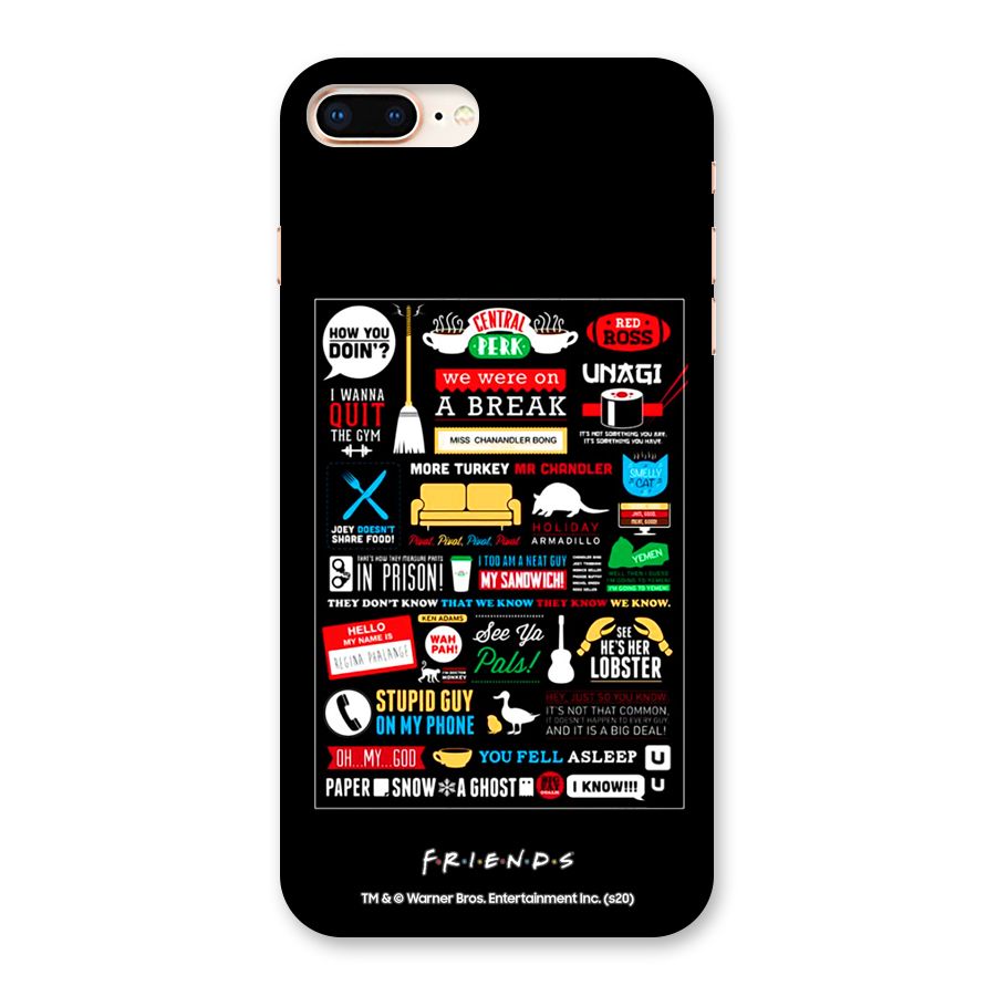 Friends Infographic Glass Back Case for iPhone 8 Plus
