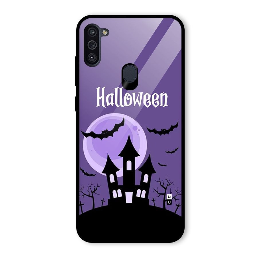 Fun Halloween Glass Back Case for Galaxy M11