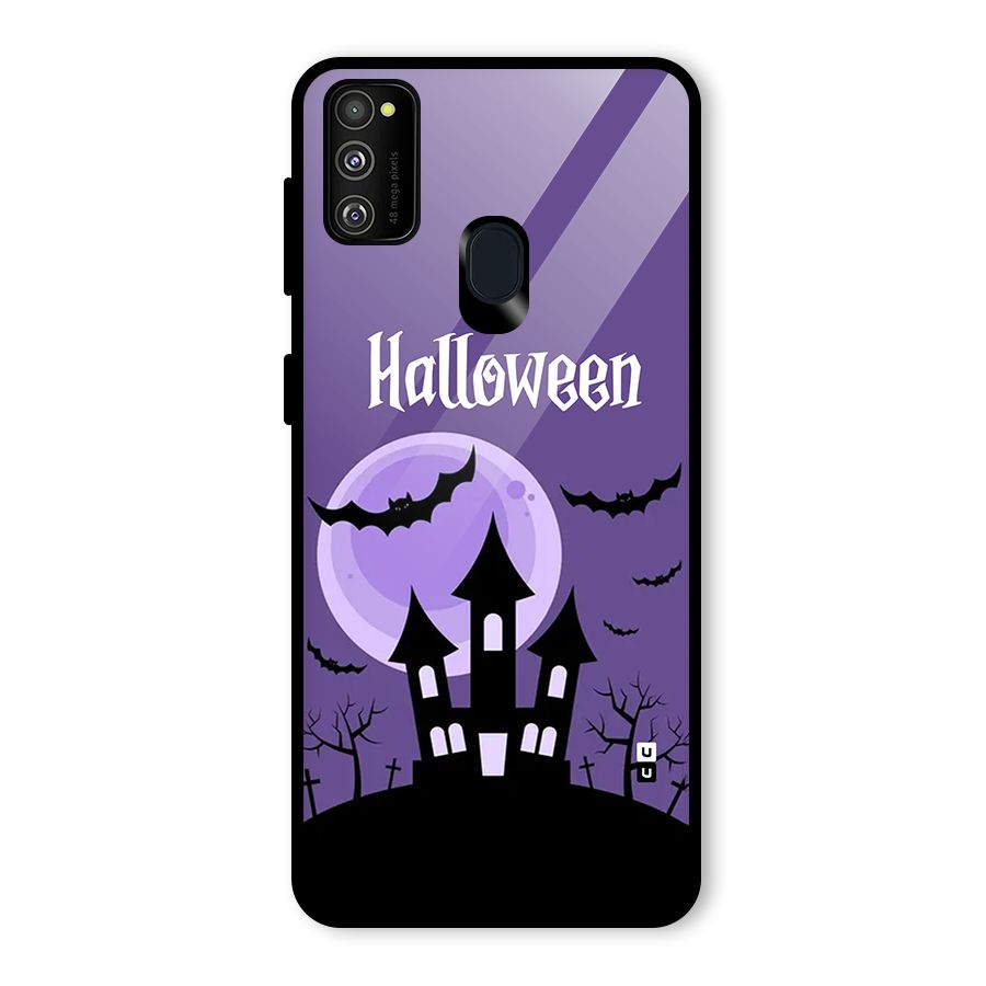 Fun Halloween Glass Back Case for Galaxy M21