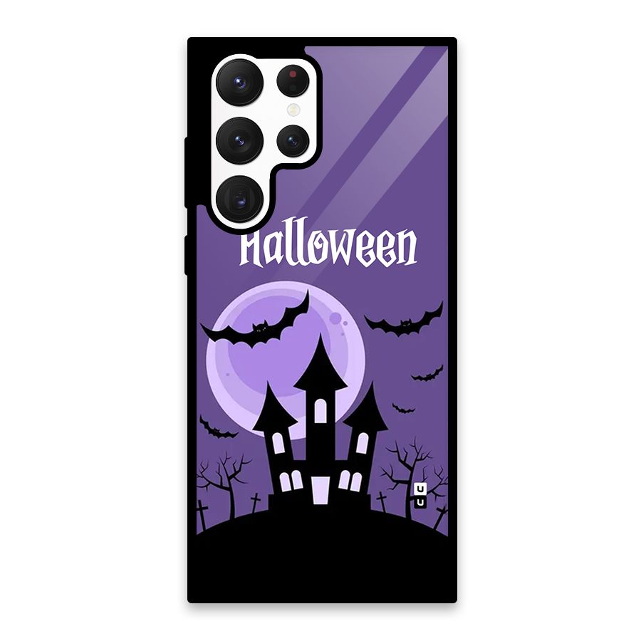 Fun Halloween Glass Back Case for Galaxy S22 Ultra 5G