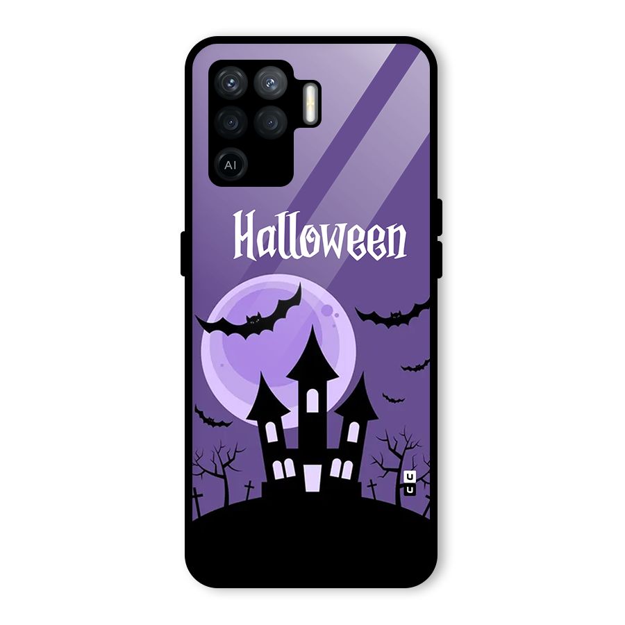 Fun Halloween Glass Back Case for Oppo F19 Pro