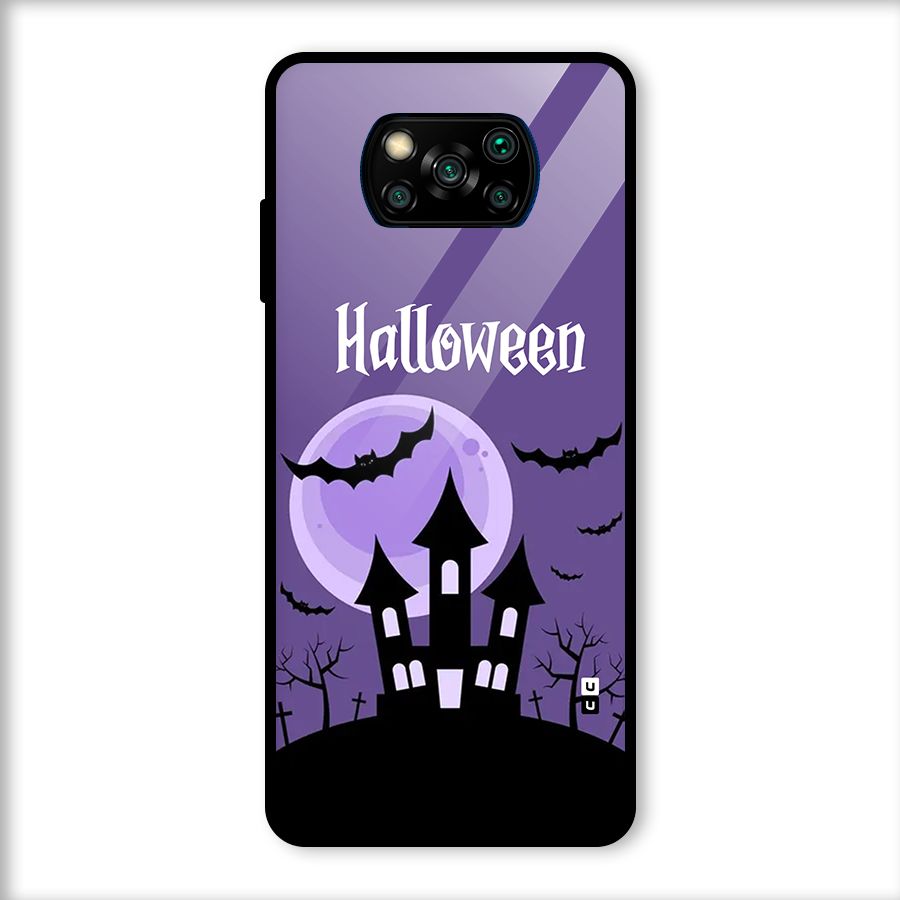 Fun Halloween Glass Back Case for Poco X3