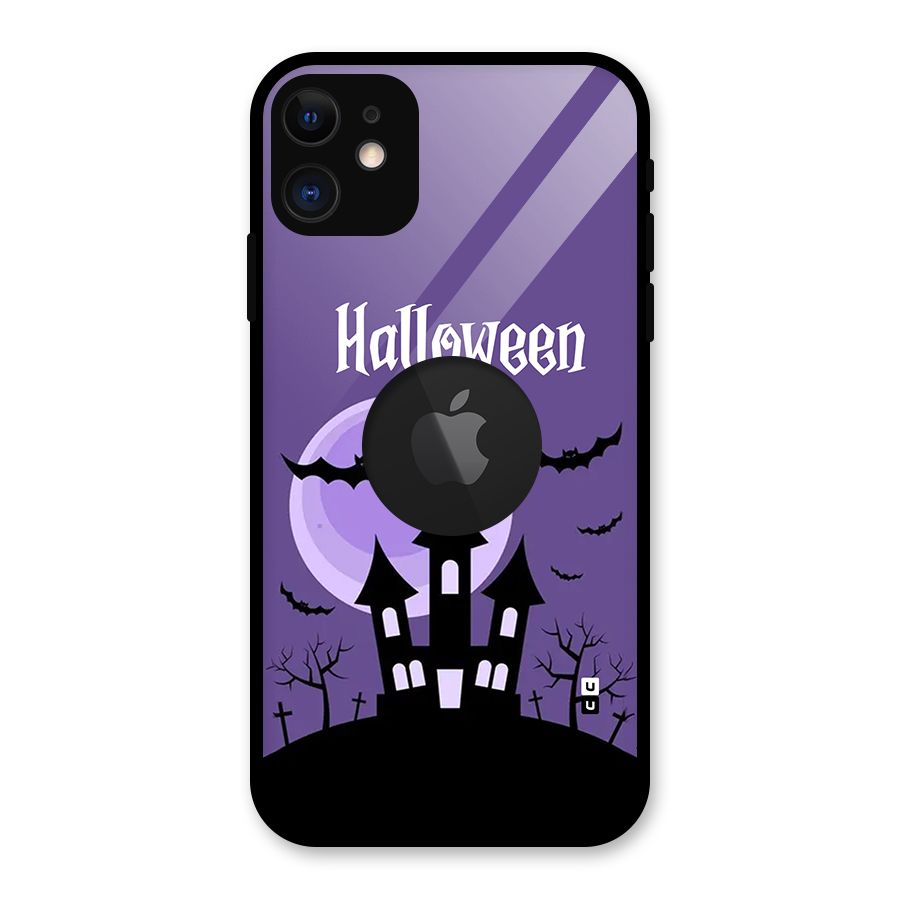 Fun Halloween Glass Back Case for iPhone 11 Logo Cut