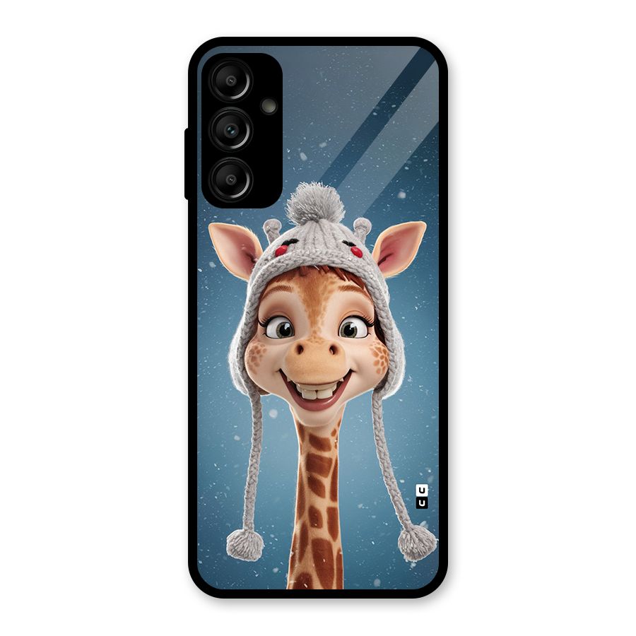Funny Giraffe Glass Back Case for Galaxy A14 5G