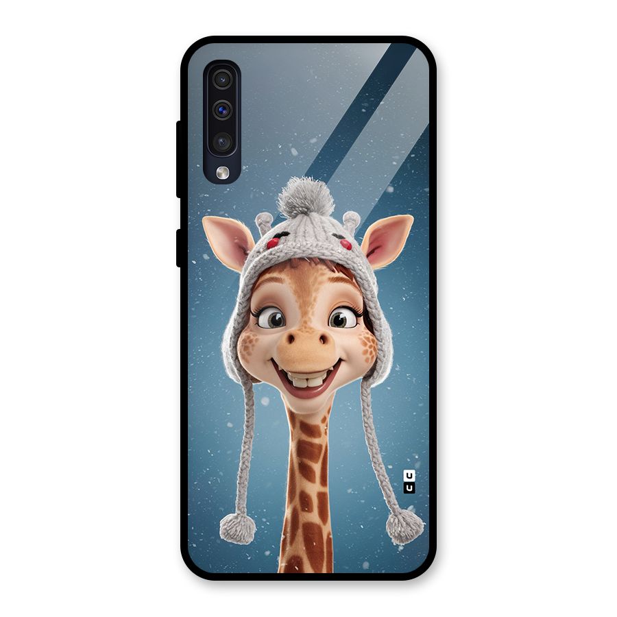 Funny Giraffe Glass Back Case for Galaxy A50
