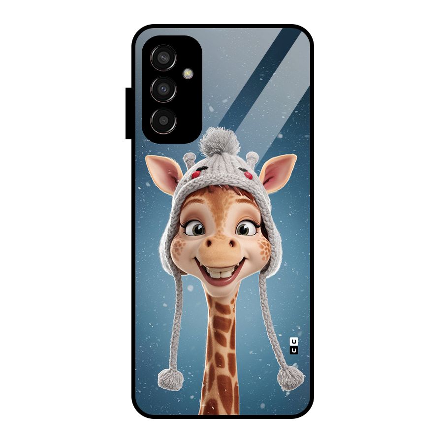 Funny Giraffe Glass Back Case for Galaxy F13