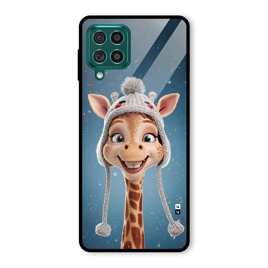 Funny Giraffe Glass Back Case for Galaxy F62