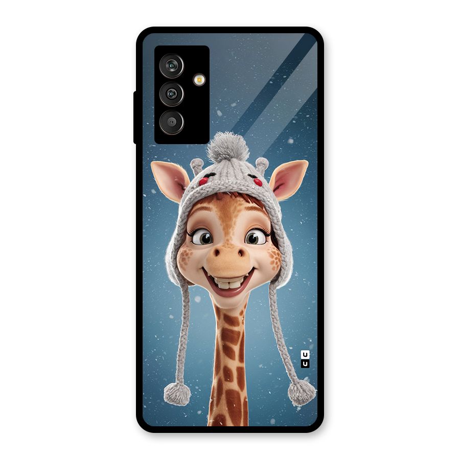Funny Giraffe Glass Back Case for Galaxy M13